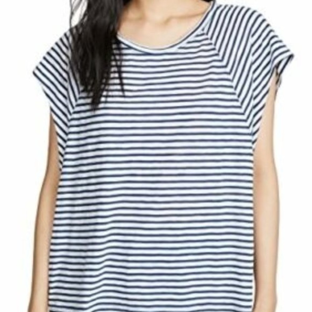 We The Free Halo Oversized Cap Sleeve Striped Tee